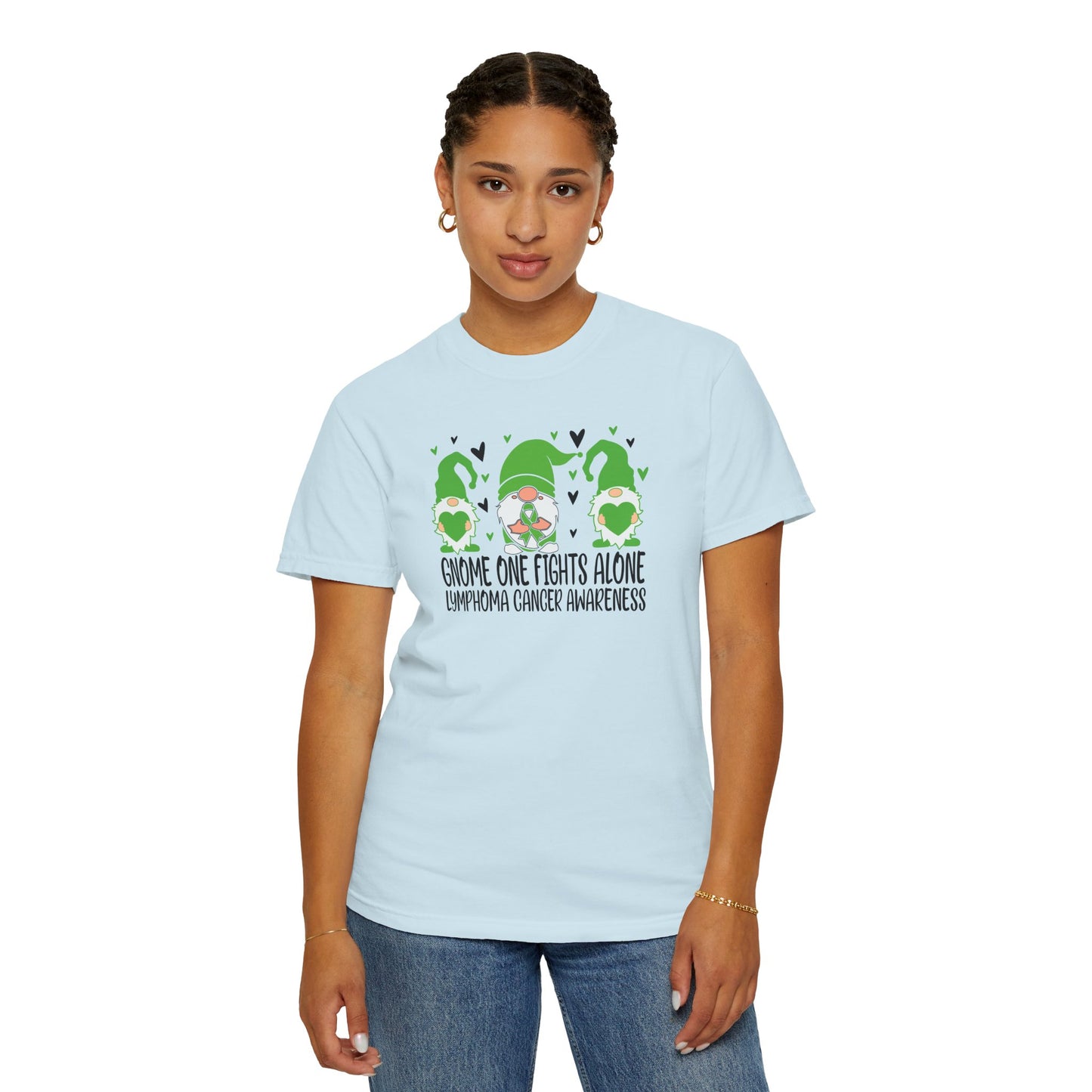 Gnome Fights Alone Tee | Lymphoma Awareness T-Shirt, Supportive Gift for Cancer Awareness Month, Unisex Shirt for Gnome Lovers, Fight [...]