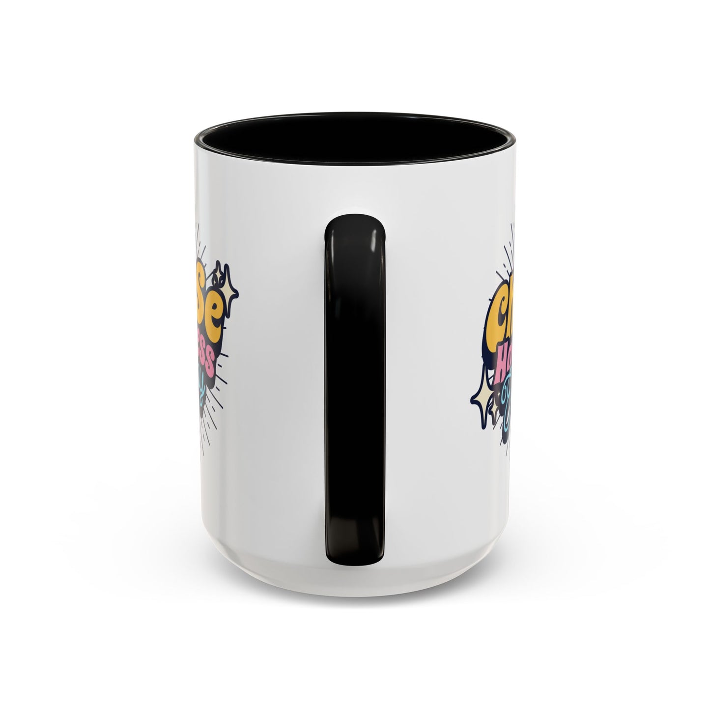 Choose Happiness Everyday 15oz Coffee Mug - Colorful Ceramic Cup for Positive Vibes