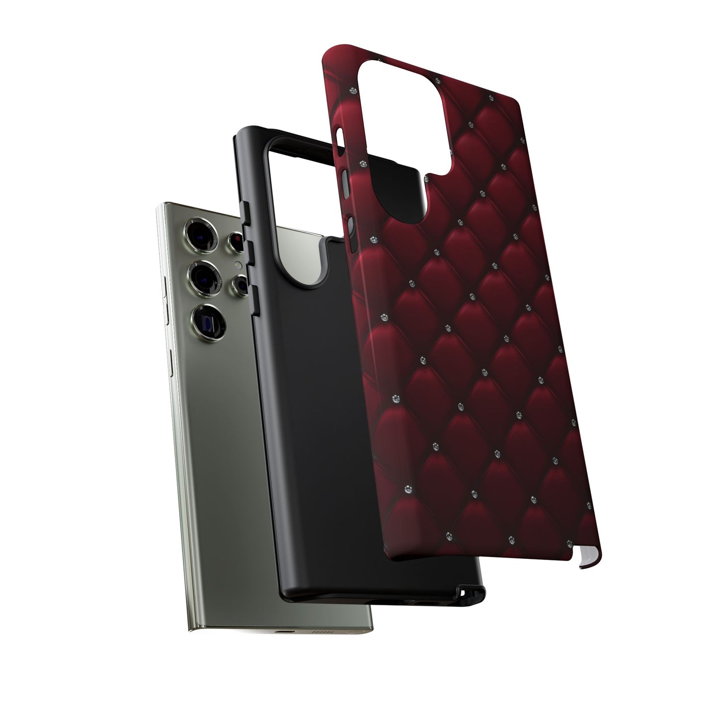 Luxurious Red Leather Phone Case – Stylish Protection for Your Device