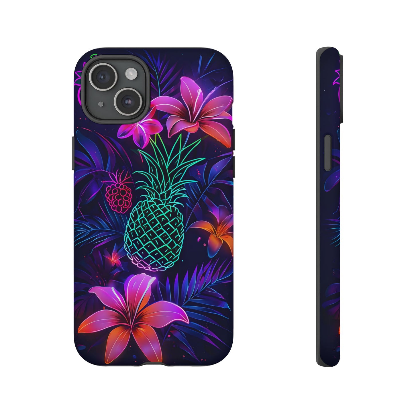 Tough Cases - Tropical Neon Floral iPhone Case