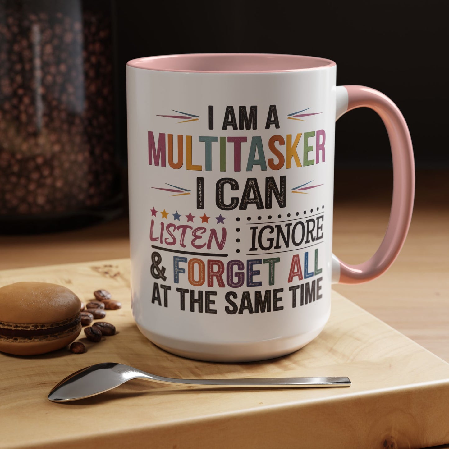 Multitasker Coffee 15oz Mug - Fun Accent Mug for Busy Beverages