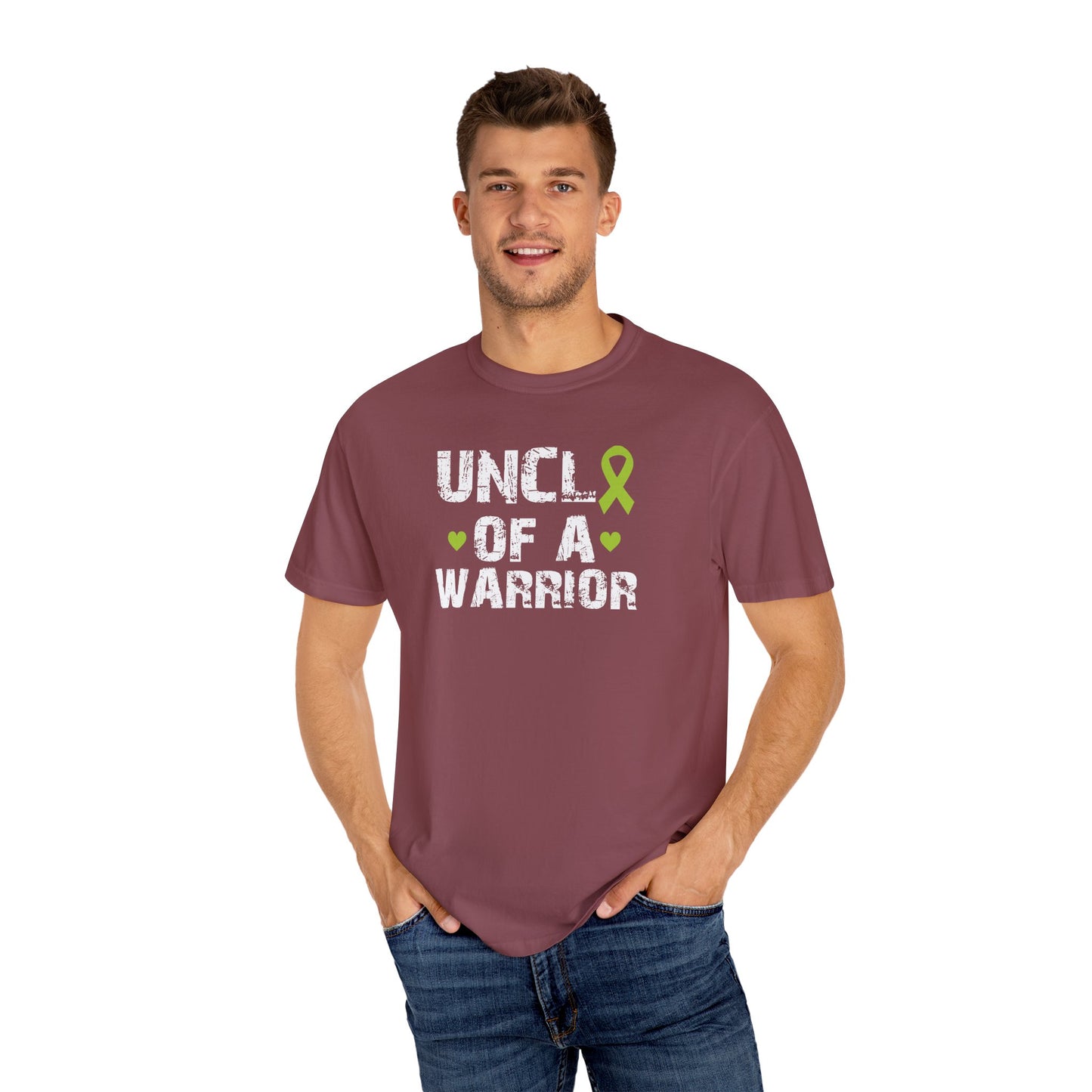 Uncle of a Warrior T-Shirt | Garment-Dyed Comfort Tee, Gift for Family, Supportive Apparel for Awareness Events, Relaxed Fit