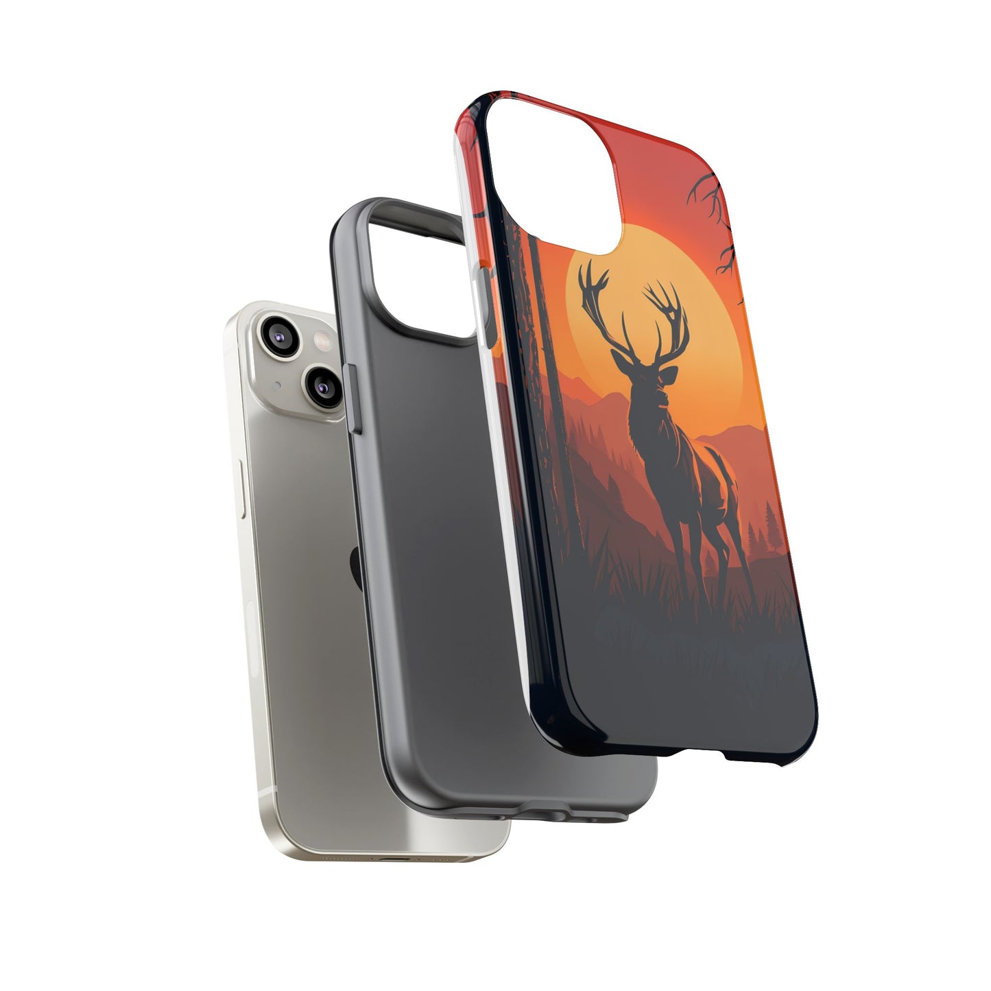 Wildlife Phone Case - Stag and Sunset Design for Nature Lovers