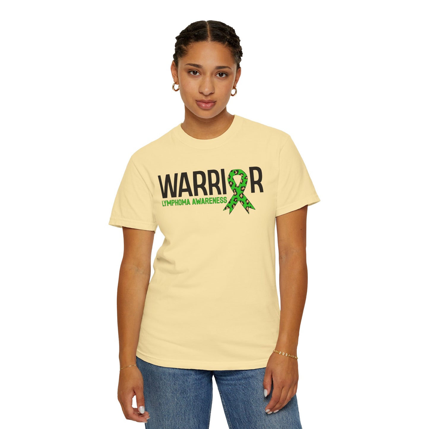 Lymphoma Awareness T-Shirt, Inspirational Garment-Dyed Tee, Warrior Support Shirt, Gift for Cancer Fighters, Unisex Comfort Wear