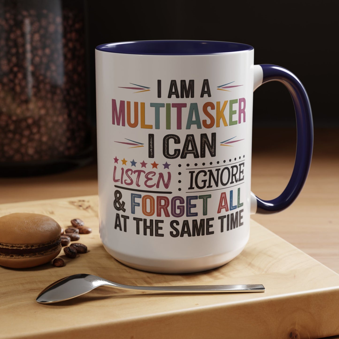 Multitasker Coffee 15oz Mug - Fun Accent Mug for Busy Beverages