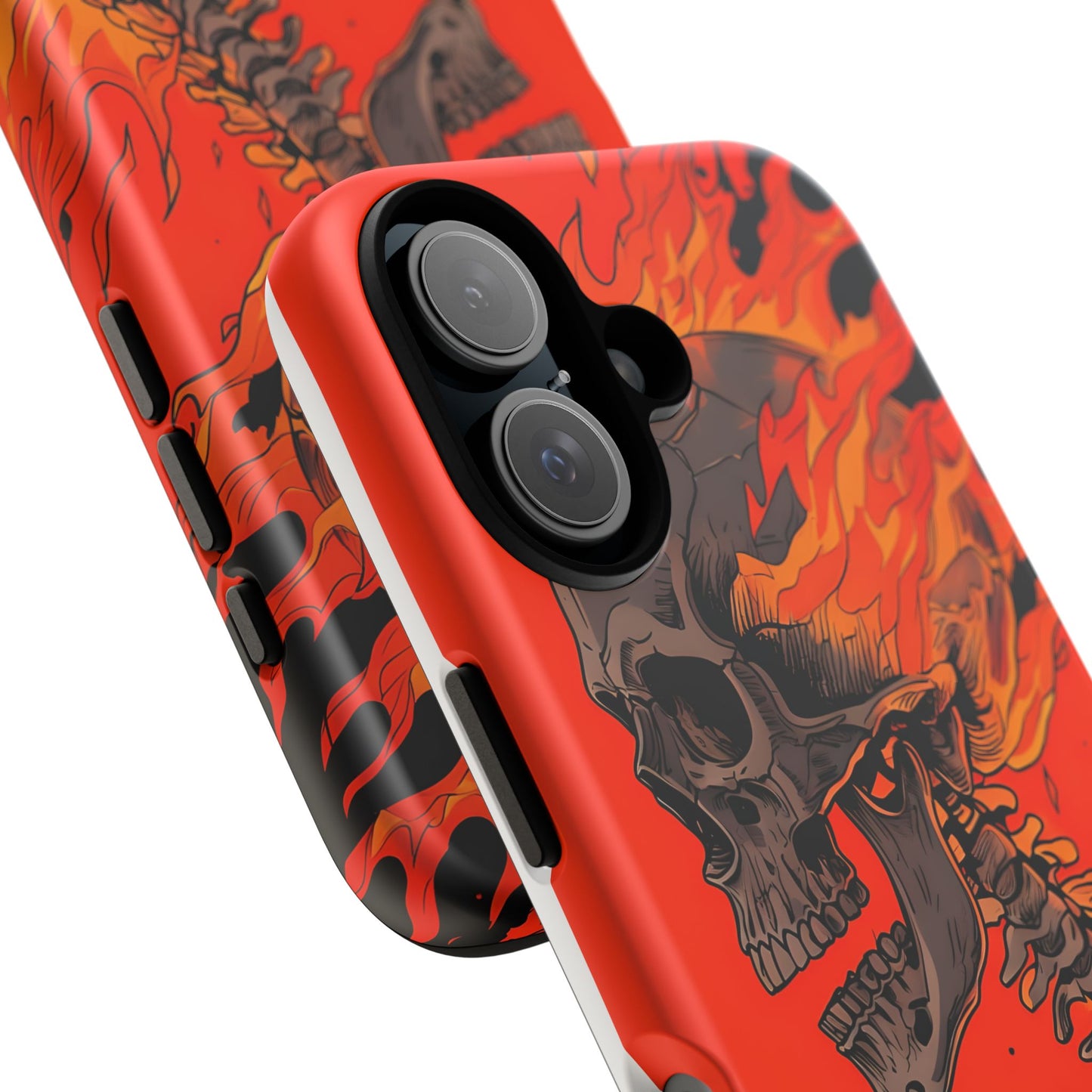 Flaming Skeleton Phone Case - Tough & Stylish Protection