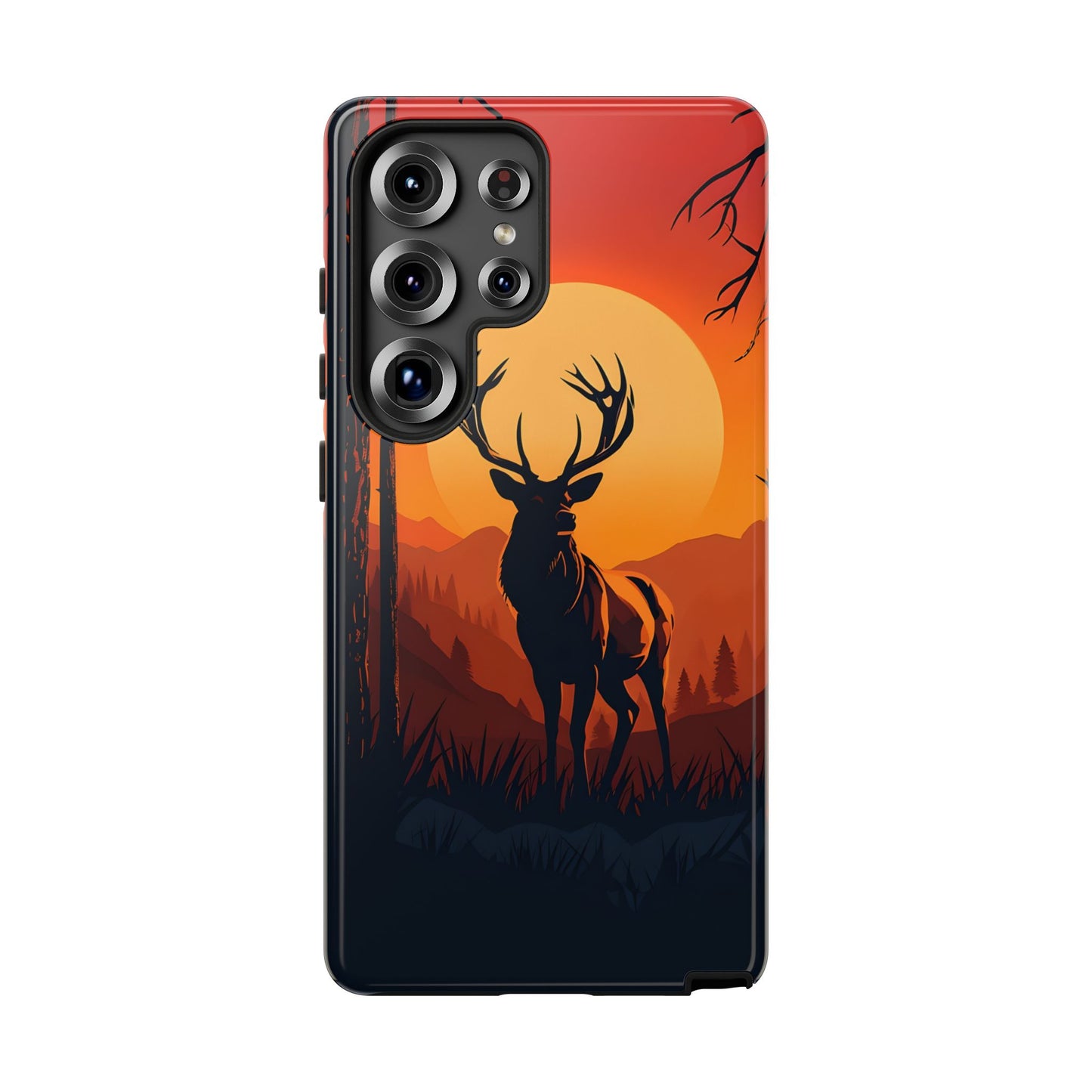 Wildlife Phone Case - Stag and Sunset Design for Nature Lovers