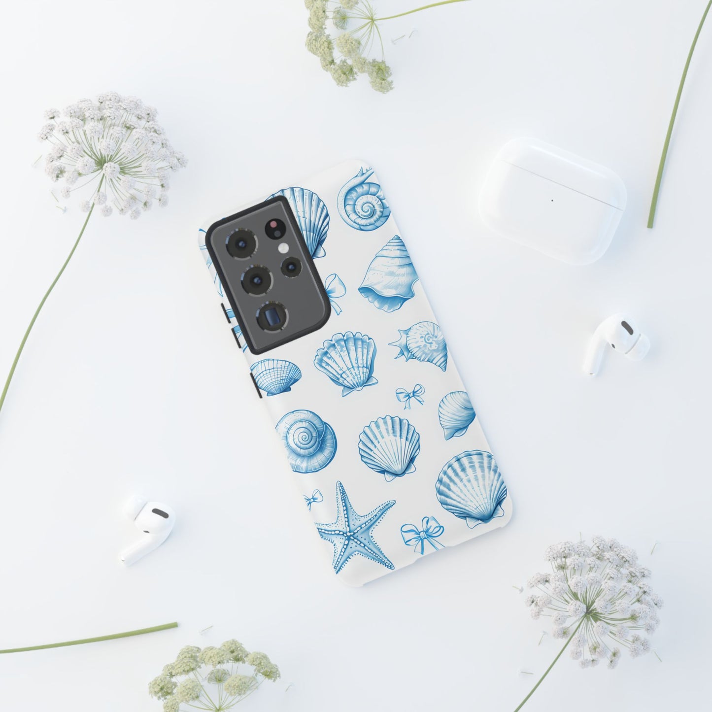 Coquette-Coastal Ocean-Themed Phone Case - Seashell and Starfish Design