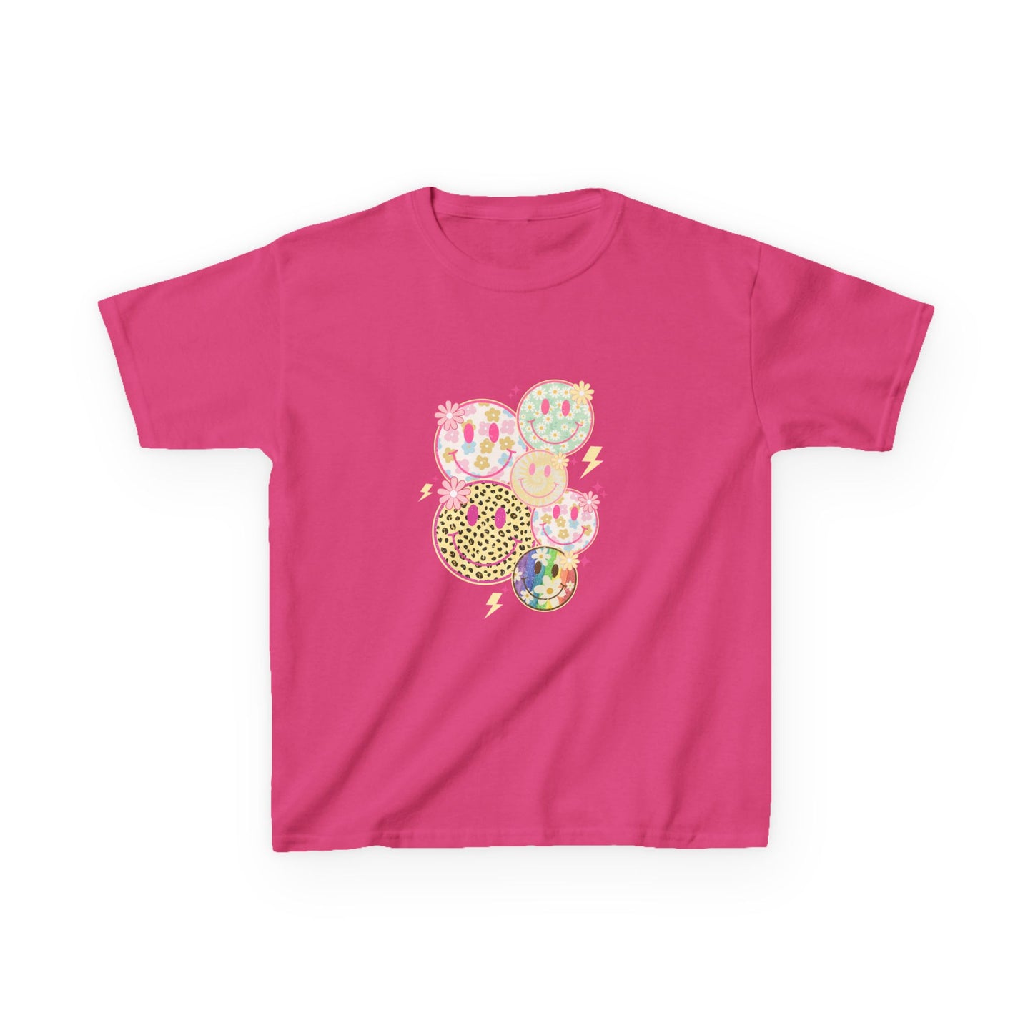 Kids Smiley Face Tee - Fun & Colorful Heavy Cotton™ Shirt