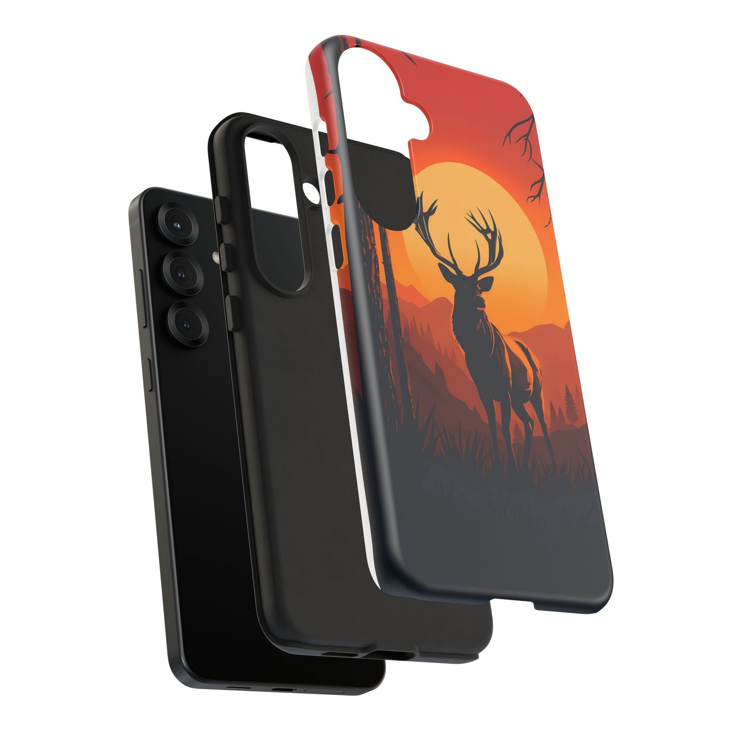 Wildlife Phone Case - Stag and Sunset Design for Nature Lovers