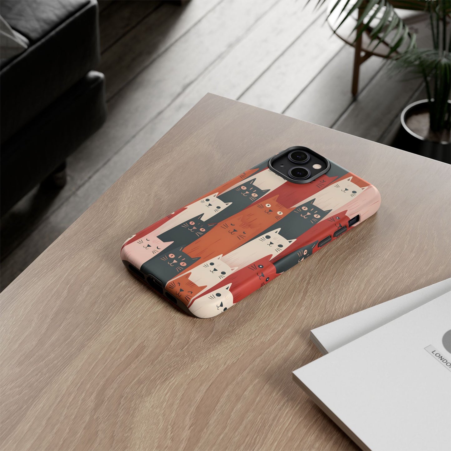 Playful Cat Phone Case - Tough & Stylish Purrfect for Cat Lovers