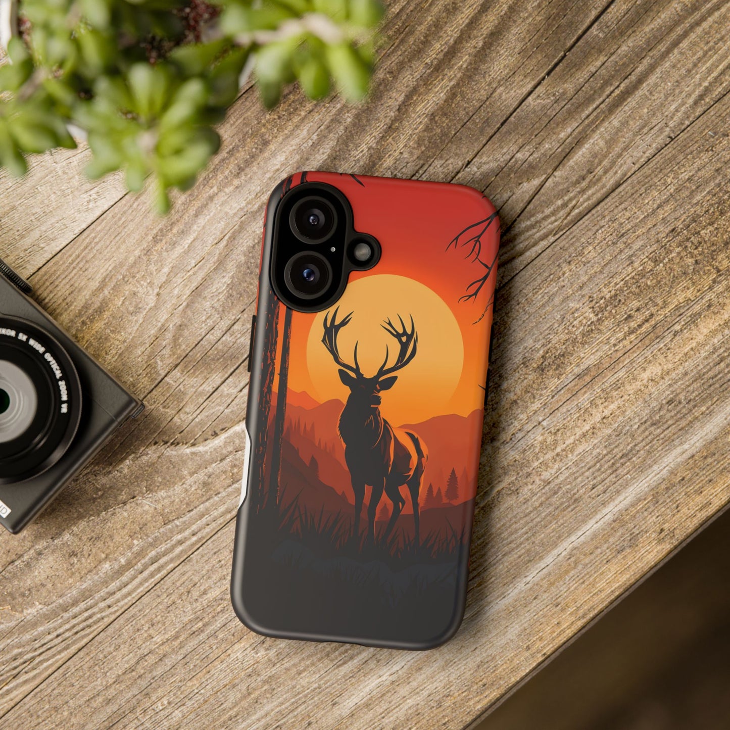 Wildlife Phone Case - Stag and Sunset Design for Nature Lovers