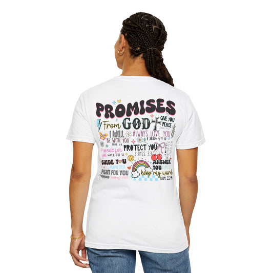 Inspirational Faith T-Shirt | Unisex Garment-Dyed Tee with 'Promises from God' Design
