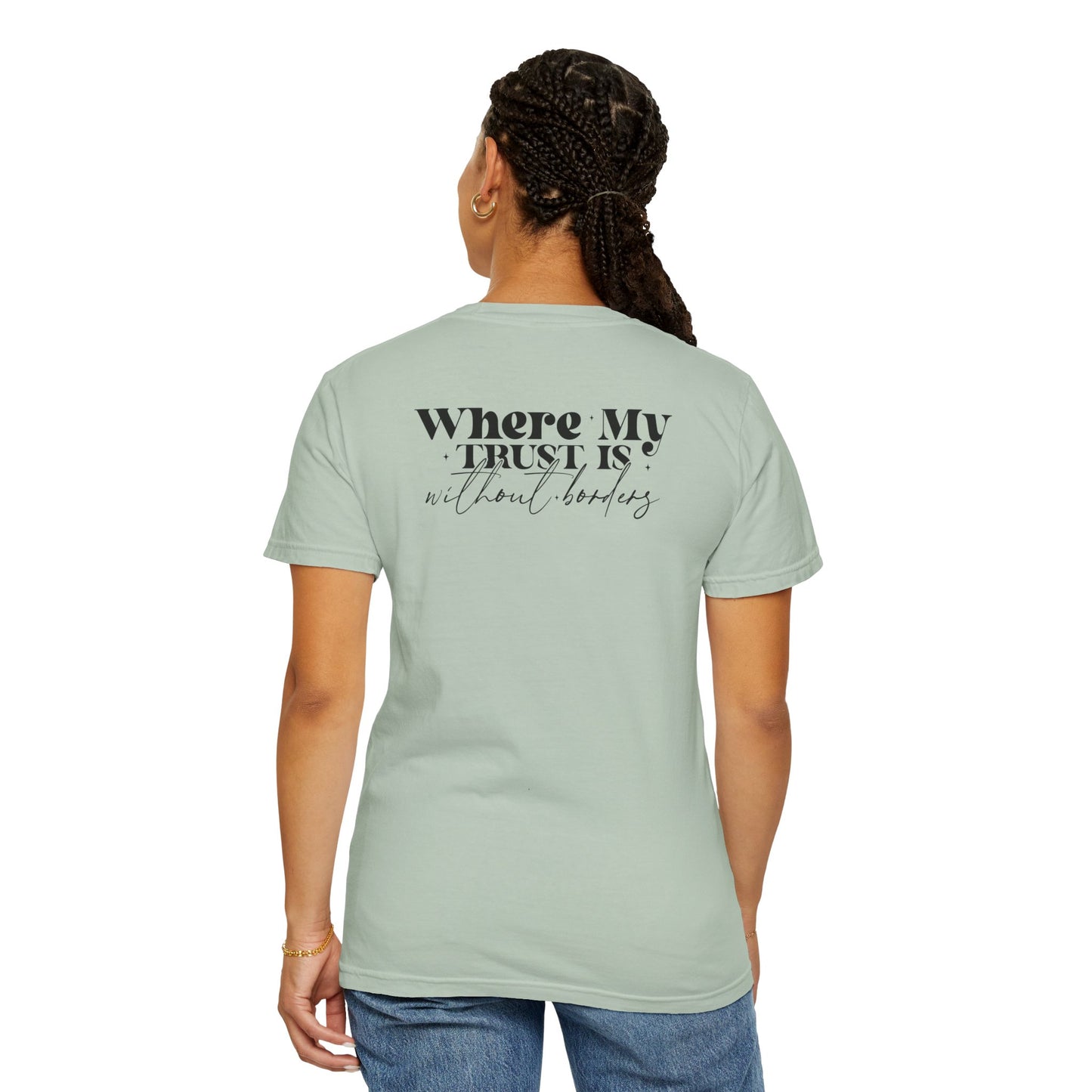 Inspirational Unisex Garment-Dyed T-Shirt - 'Spirit Lead Me' & 'Where My Trust Is'