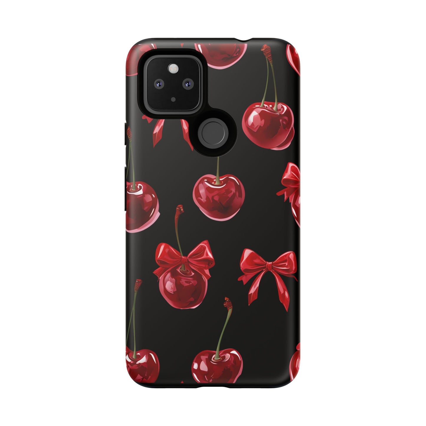 Coquette-Cherry Print Tough Phone Case - Stylish & Durable Protection