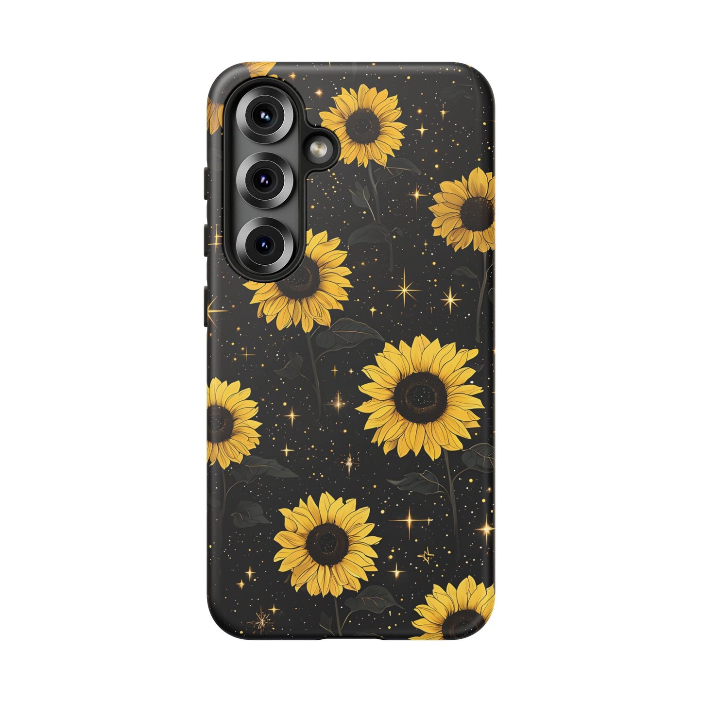 Sunflower Galaxy Tough Case - Durable Phone Cover with Floral Design
