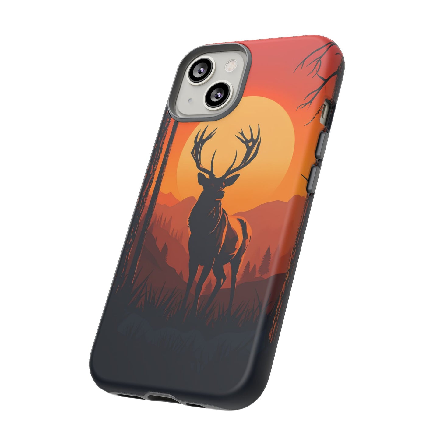 Wildlife Phone Case - Stag and Sunset Design for Nature Lovers