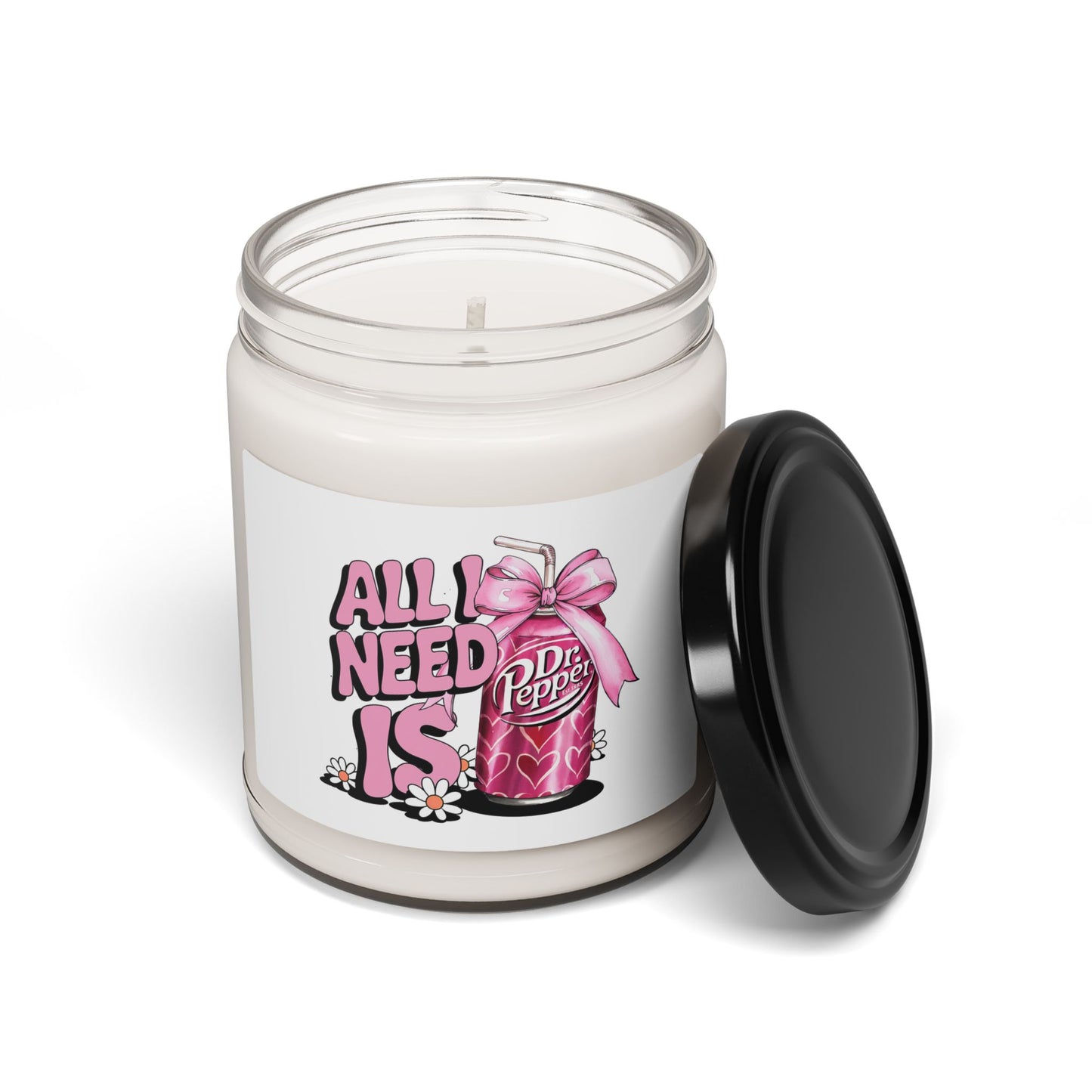 Scented Soy Candle - All I Need is Dr Pepper, 9oz, Fun Gift for Soda Lovers