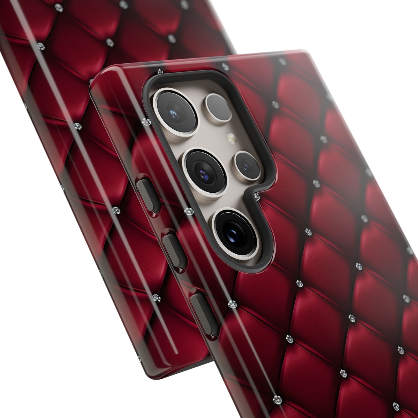 Luxurious Red Leather Phone Case – Stylish Protection for Your Device