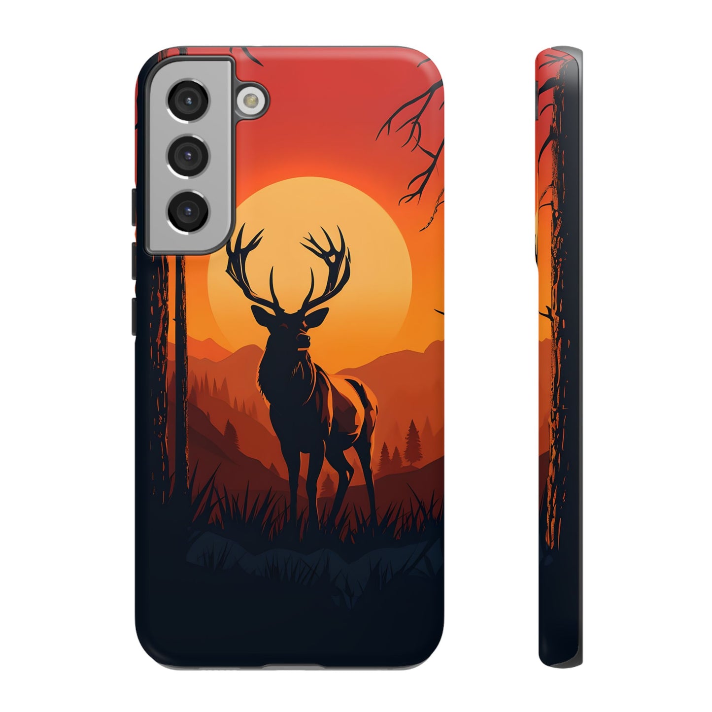Wildlife Phone Case - Stag and Sunset Design for Nature Lovers