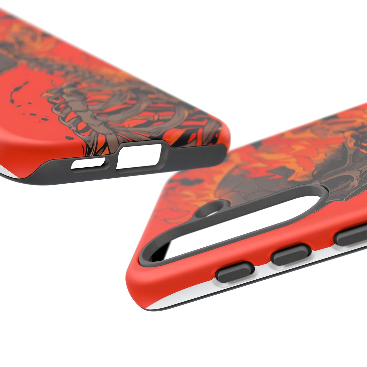 Flaming Skeleton Phone Case - Tough & Stylish Protection
