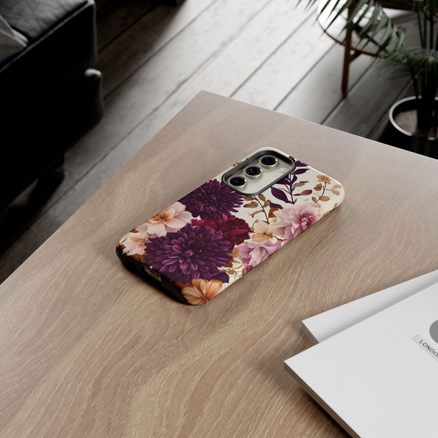 Floral Tough Phone Case - Elegant Design for iPhones & Androids