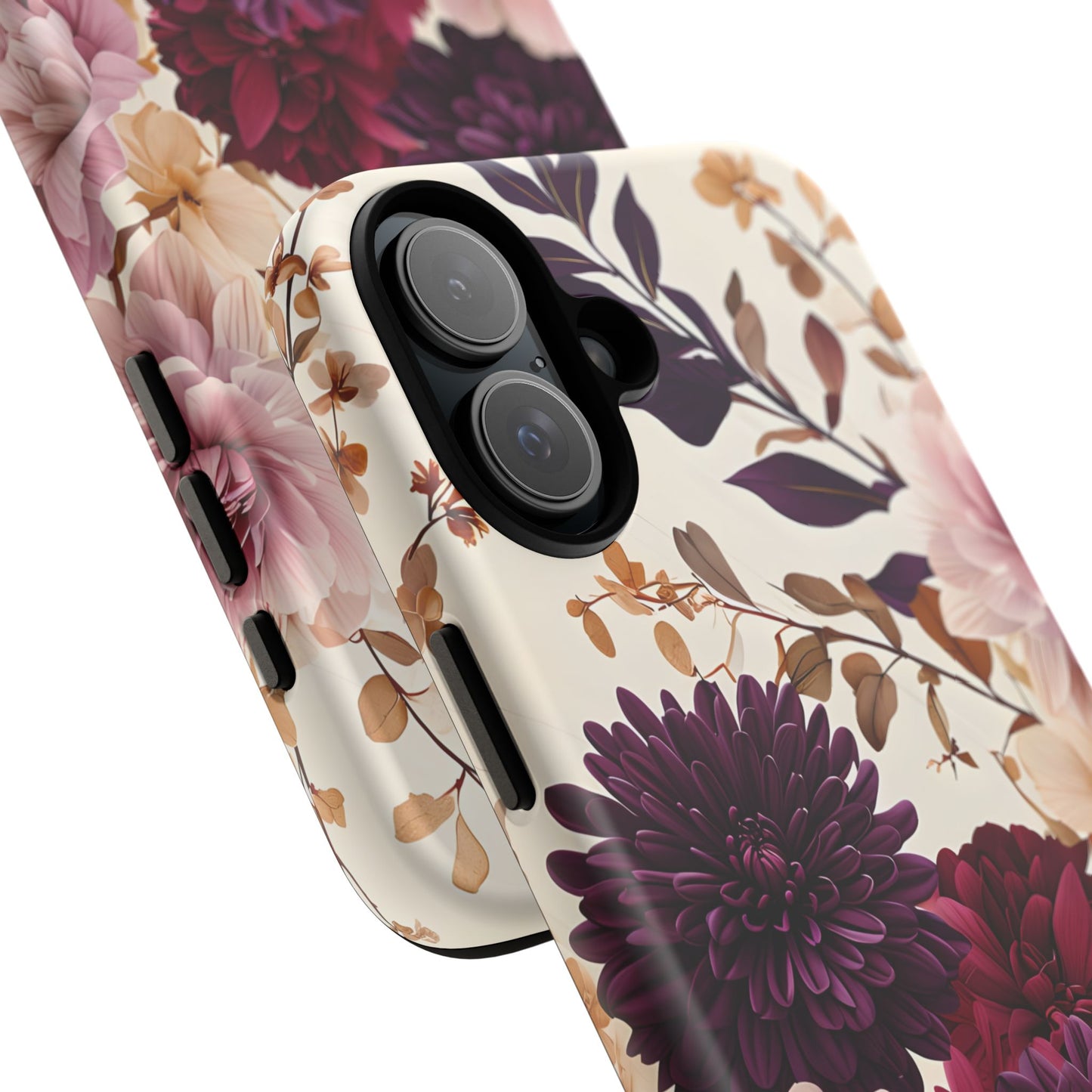 Floral Tough Phone Case - Elegant Design for iPhones & Androids