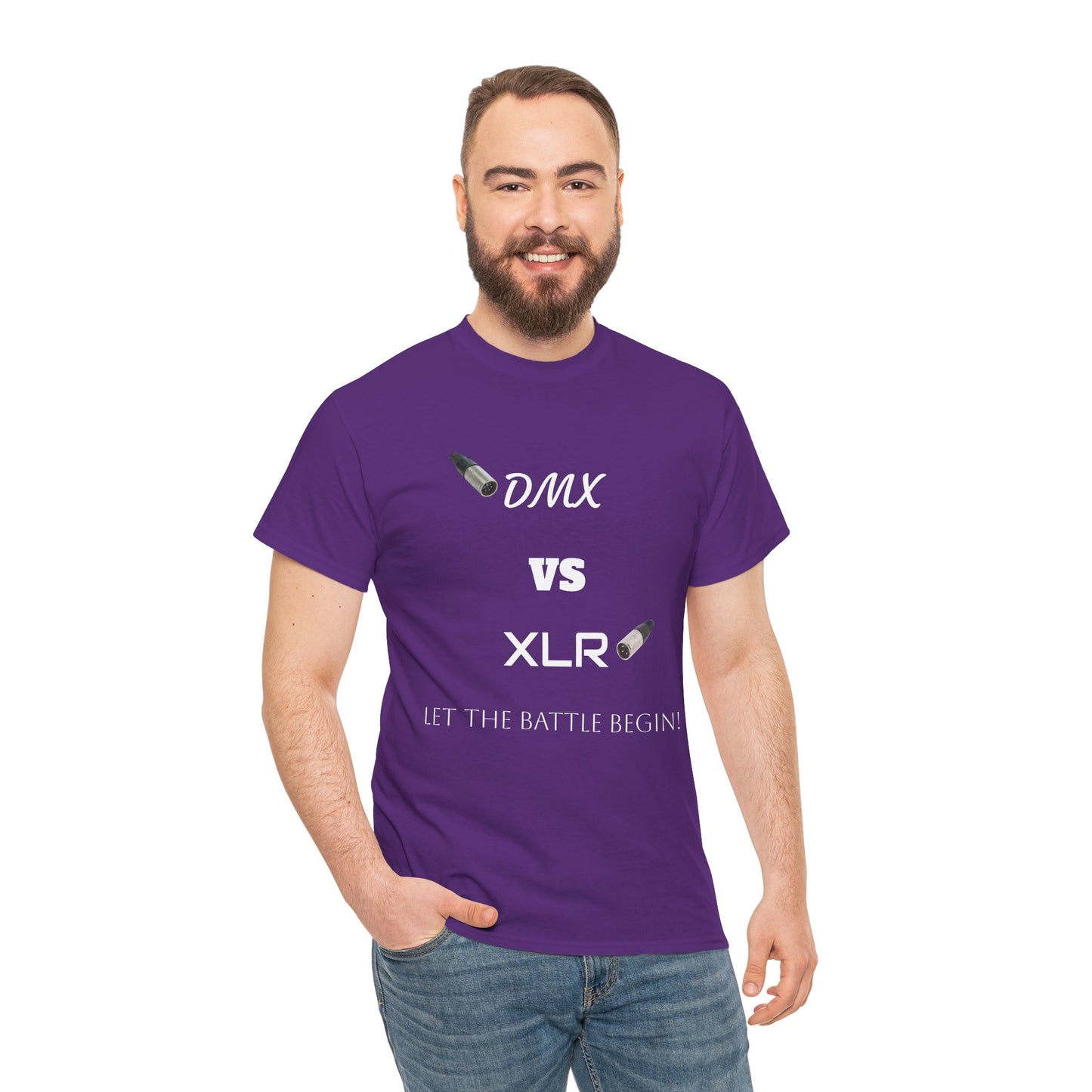 DMX vs XLR Battle Graphic Unisex Heavy Cotton Tee