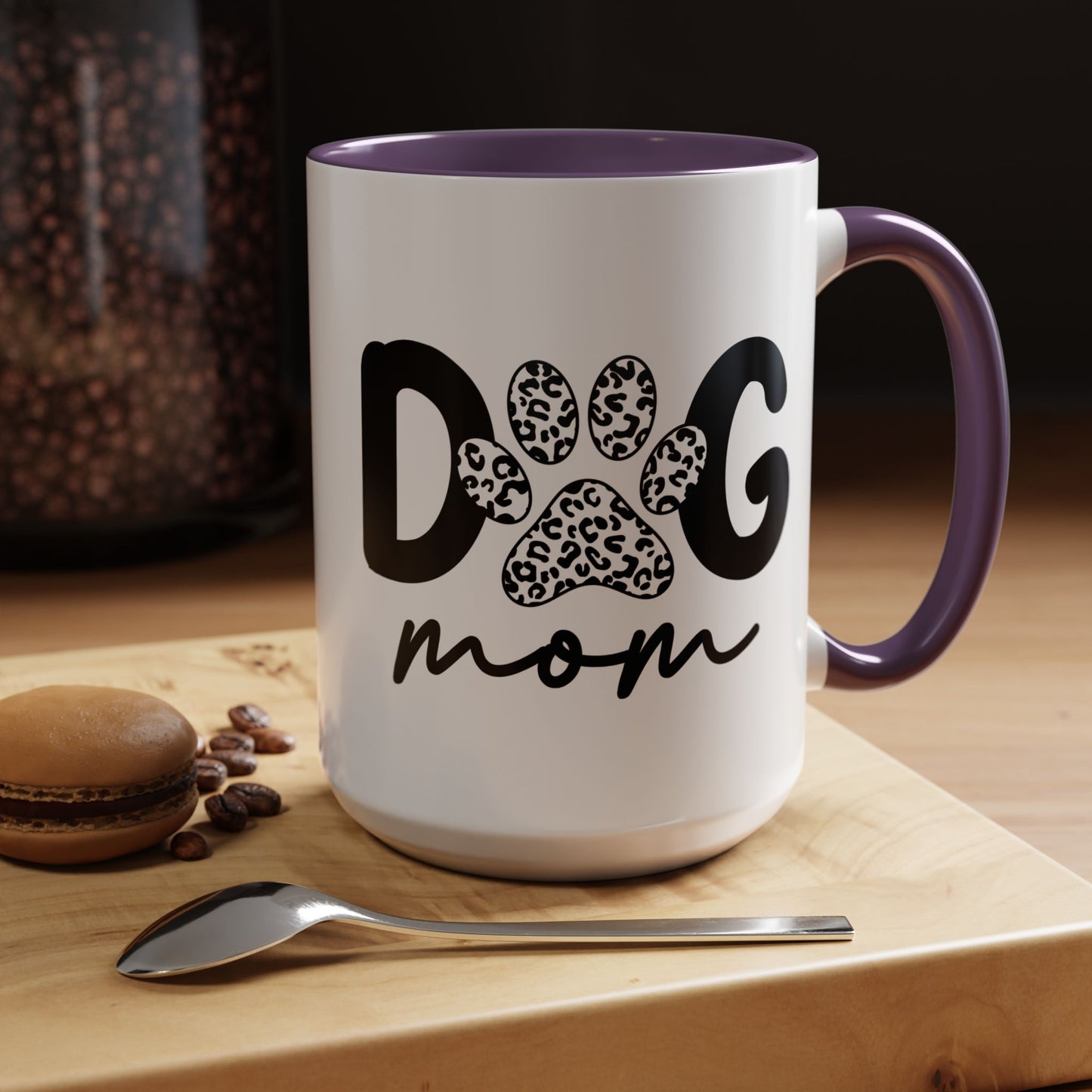 Dog Mom Accent 15oz Coffee Mug - Perfect Gift for Pet Lovers