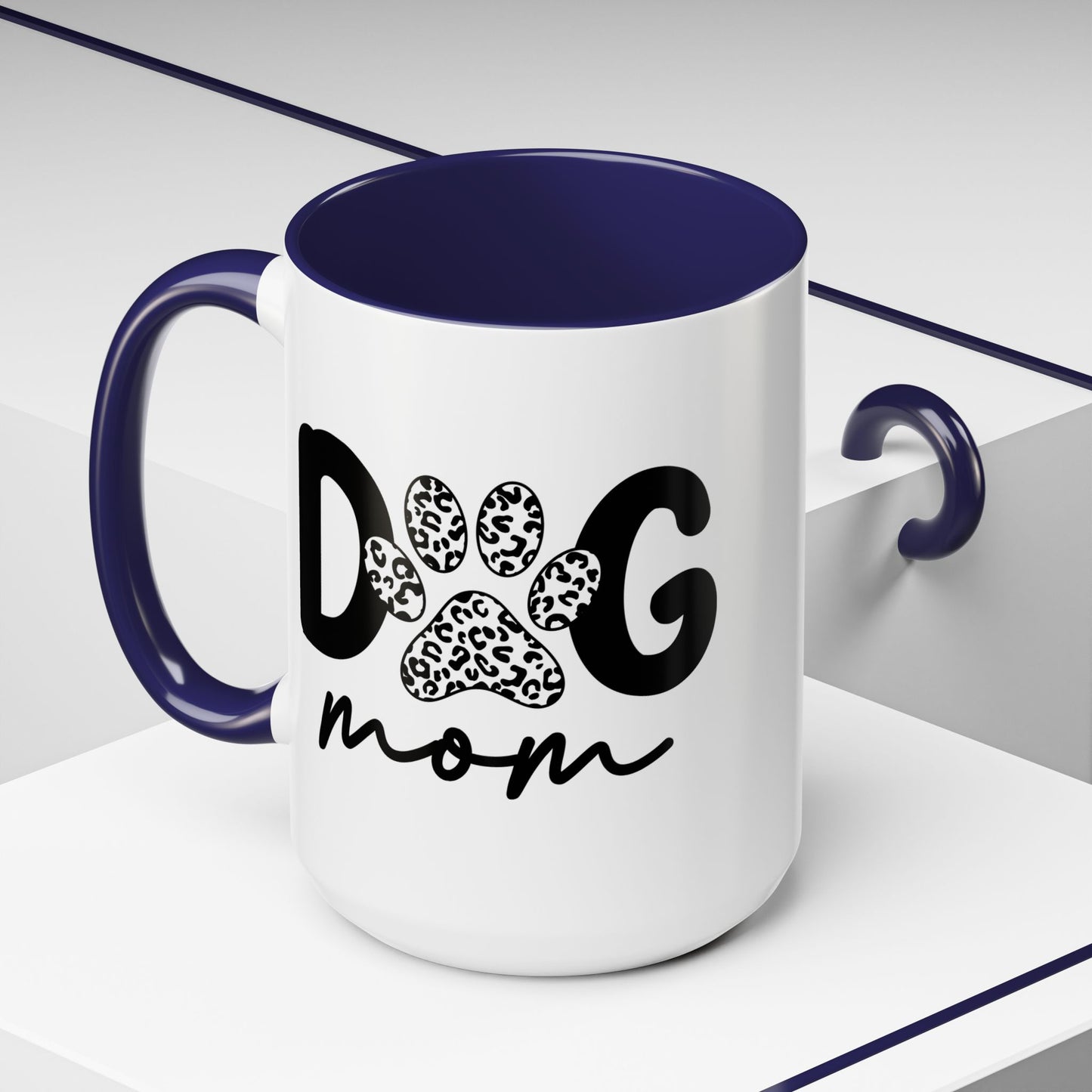 Dog Mom Accent 15oz Coffee Mug - Perfect Gift for Pet Lovers