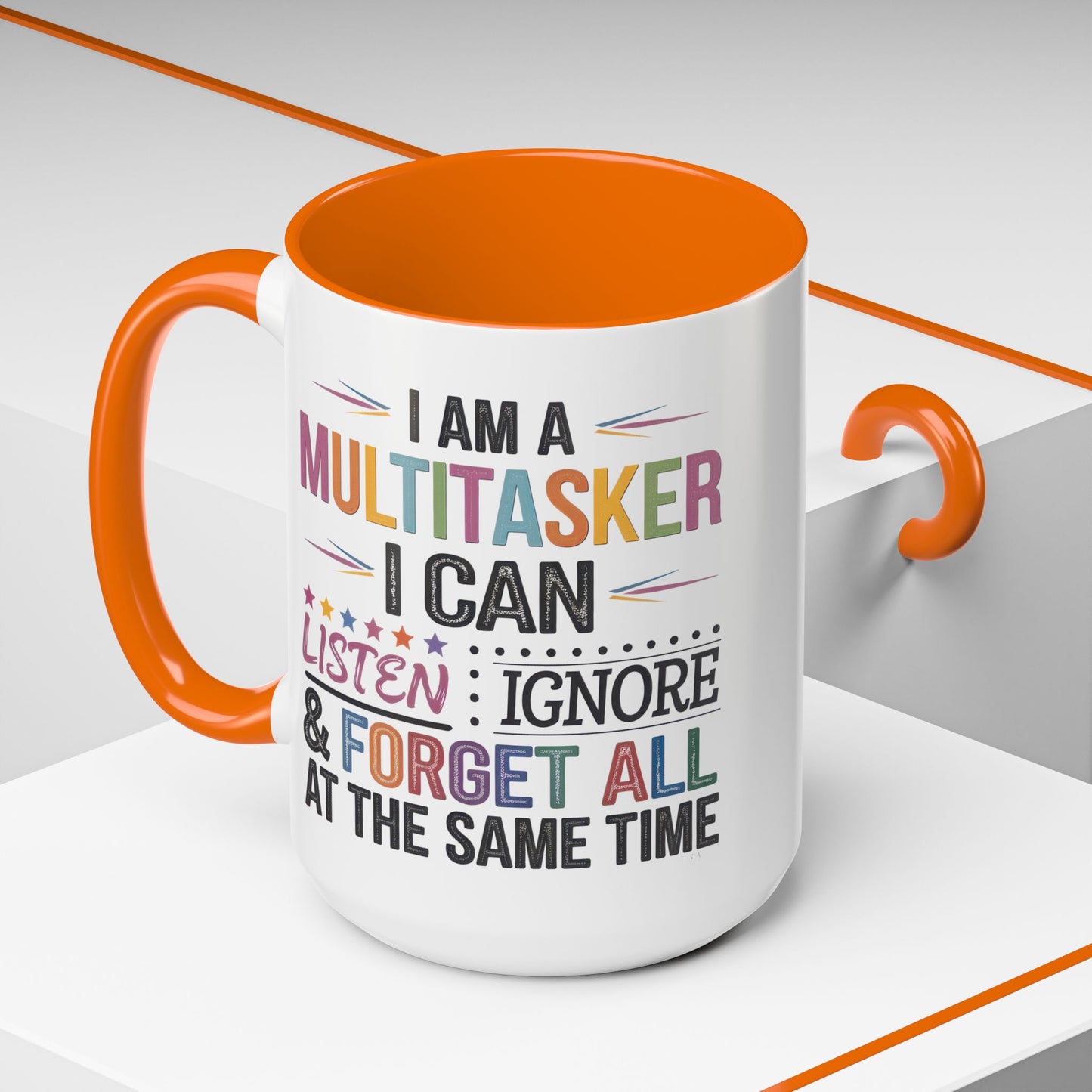 Multitasker Coffee 15oz Mug - Fun Accent Mug for Busy Beverages