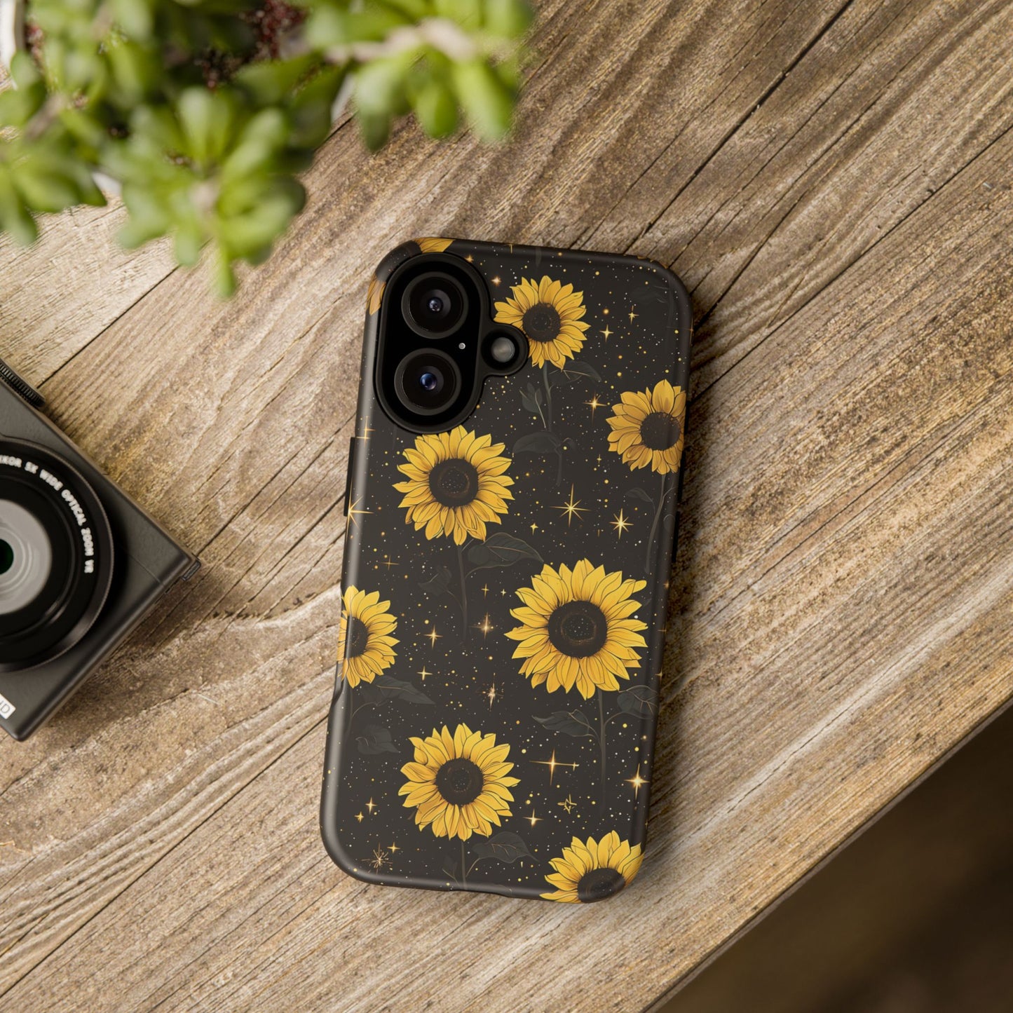Sunflower Galaxy Tough Case - Durable Phone Cover with Floral Design