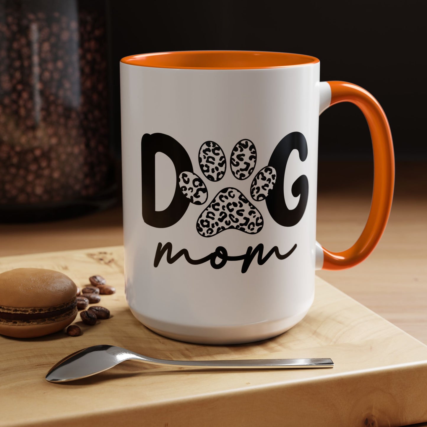 Dog Mom Accent 15oz Coffee Mug - Perfect Gift for Pet Lovers