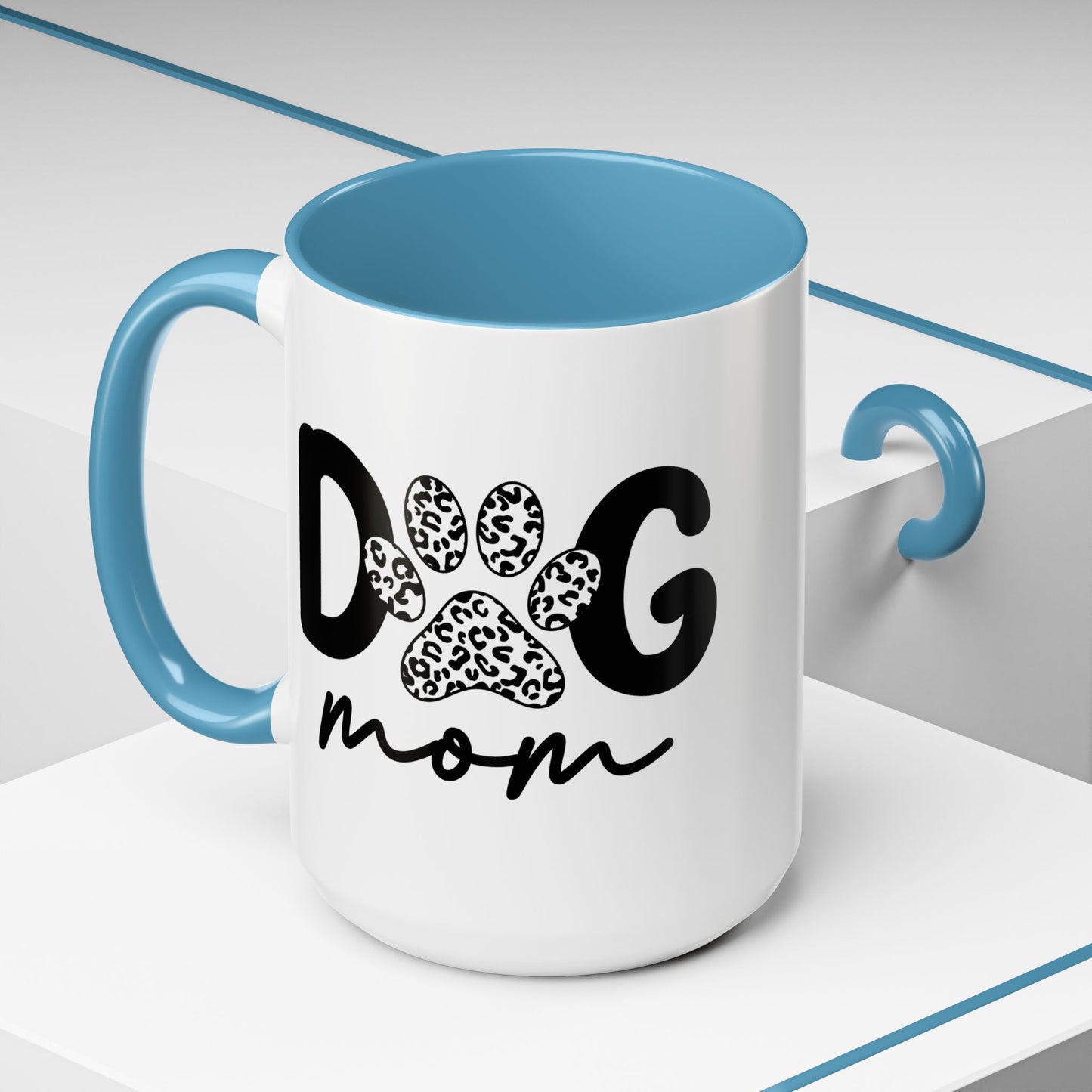 Dog Mom Accent 15oz Coffee Mug - Perfect Gift for Pet Lovers