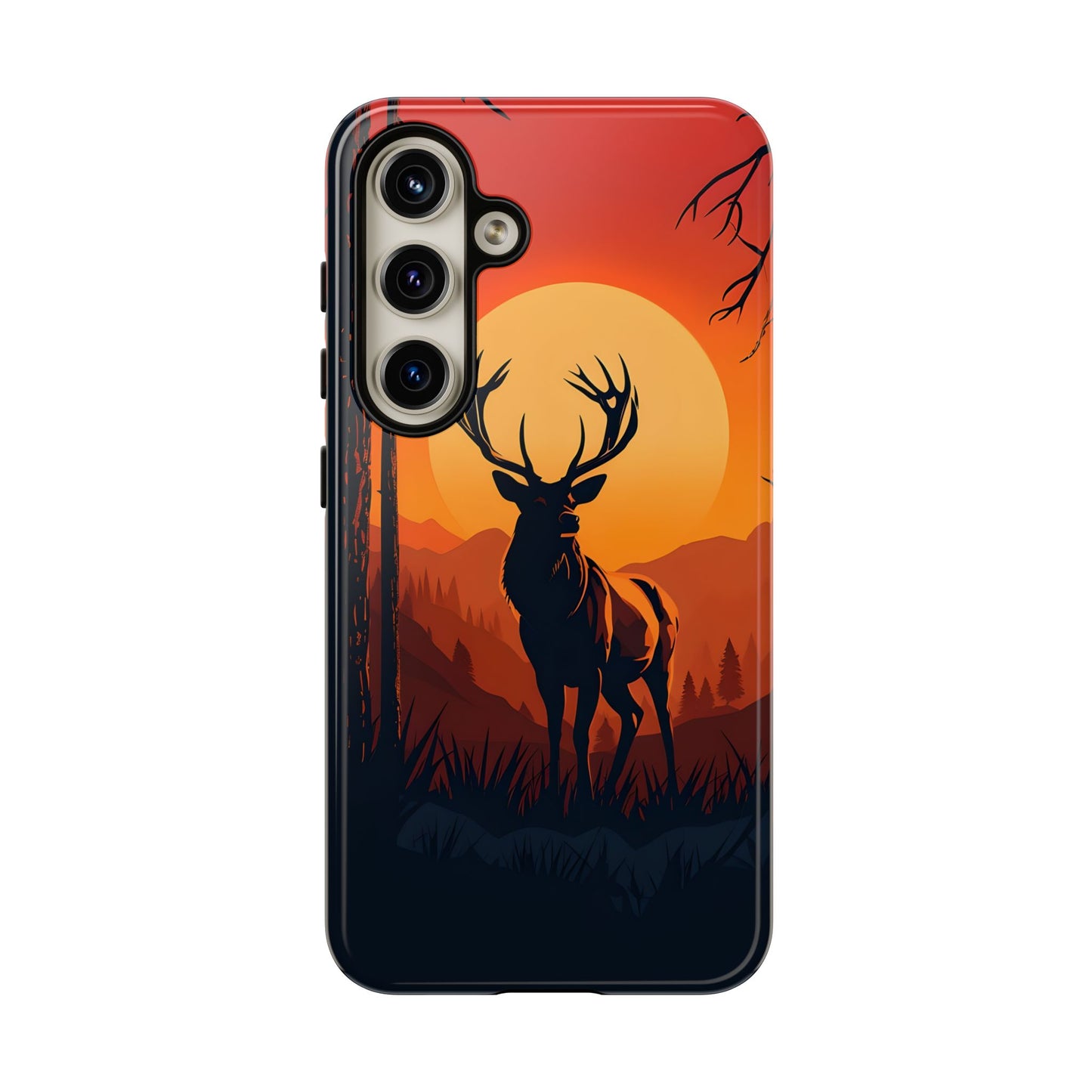 Wildlife Phone Case - Stag and Sunset Design for Nature Lovers