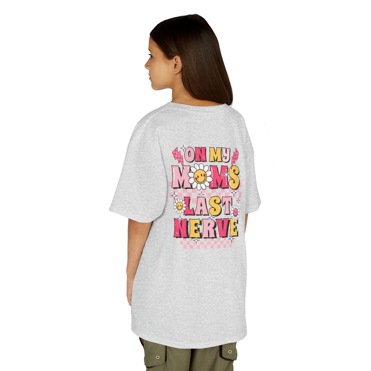 Kids Heavy Cotton™ Tee - 'On My Mom's Last Nerve' Graphic T-Shirt