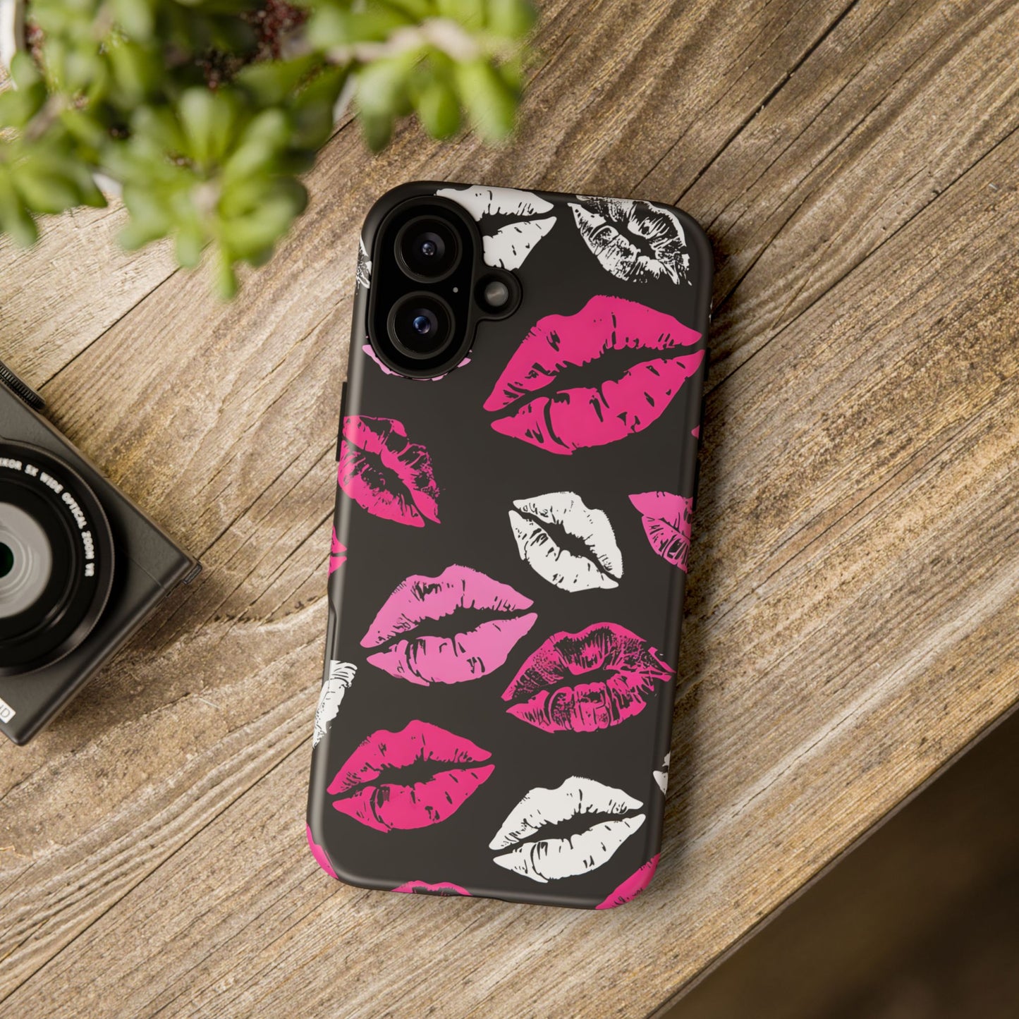 Lips Print iPhone Case - Stylish Tough Phone Cover