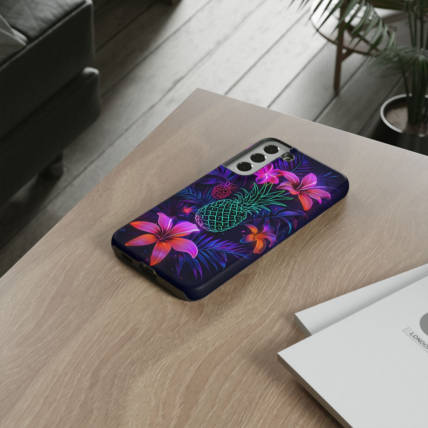 Tough Cases - Tropical Neon Floral iPhone Case