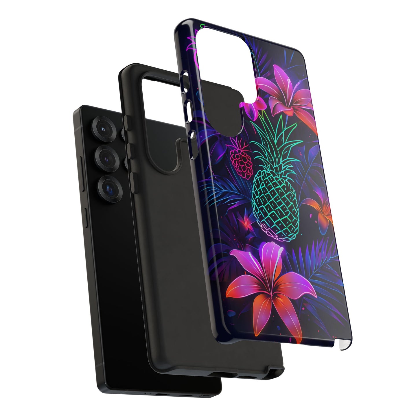 Tough Cases - Tropical Neon Floral iPhone Case