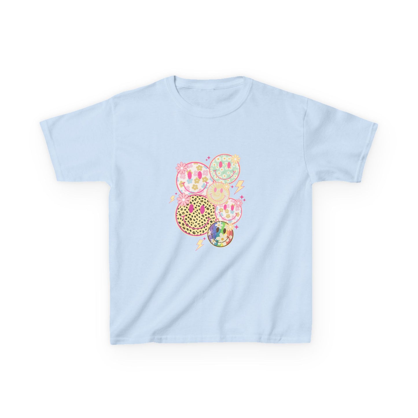 Kids Smiley Face Tee - Fun & Colorful Heavy Cotton™ Shirt