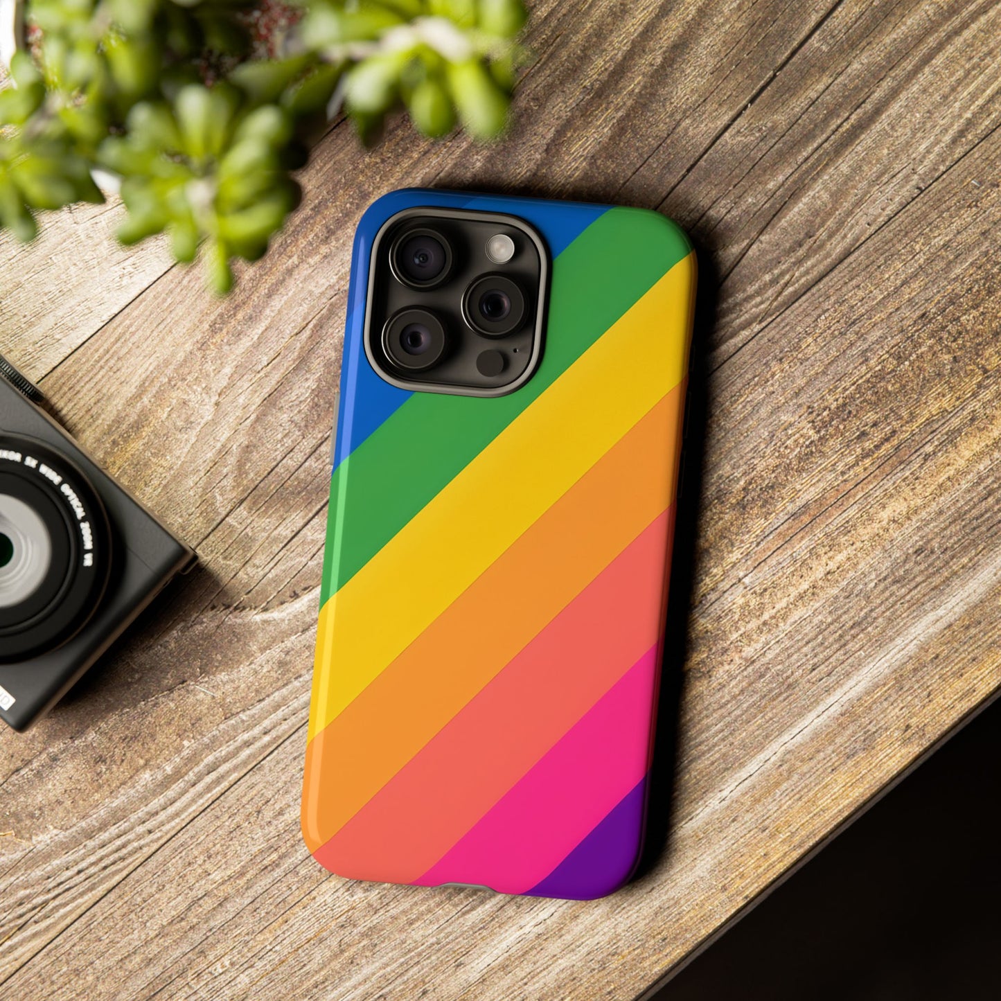 Vibrant Rainbow Phone Case - Tough & Stylish