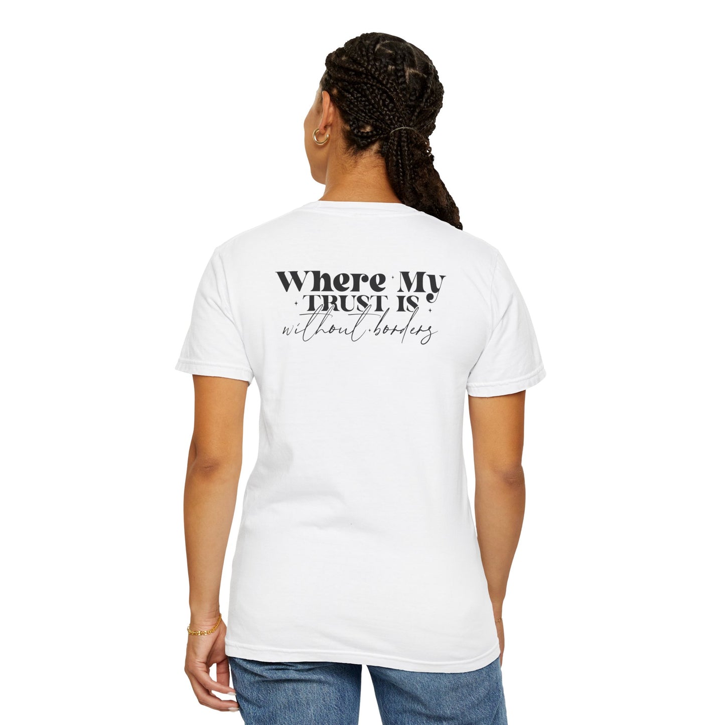 Inspirational Unisex Garment-Dyed T-Shirt - 'Spirit Lead Me' & 'Where My Trust Is'