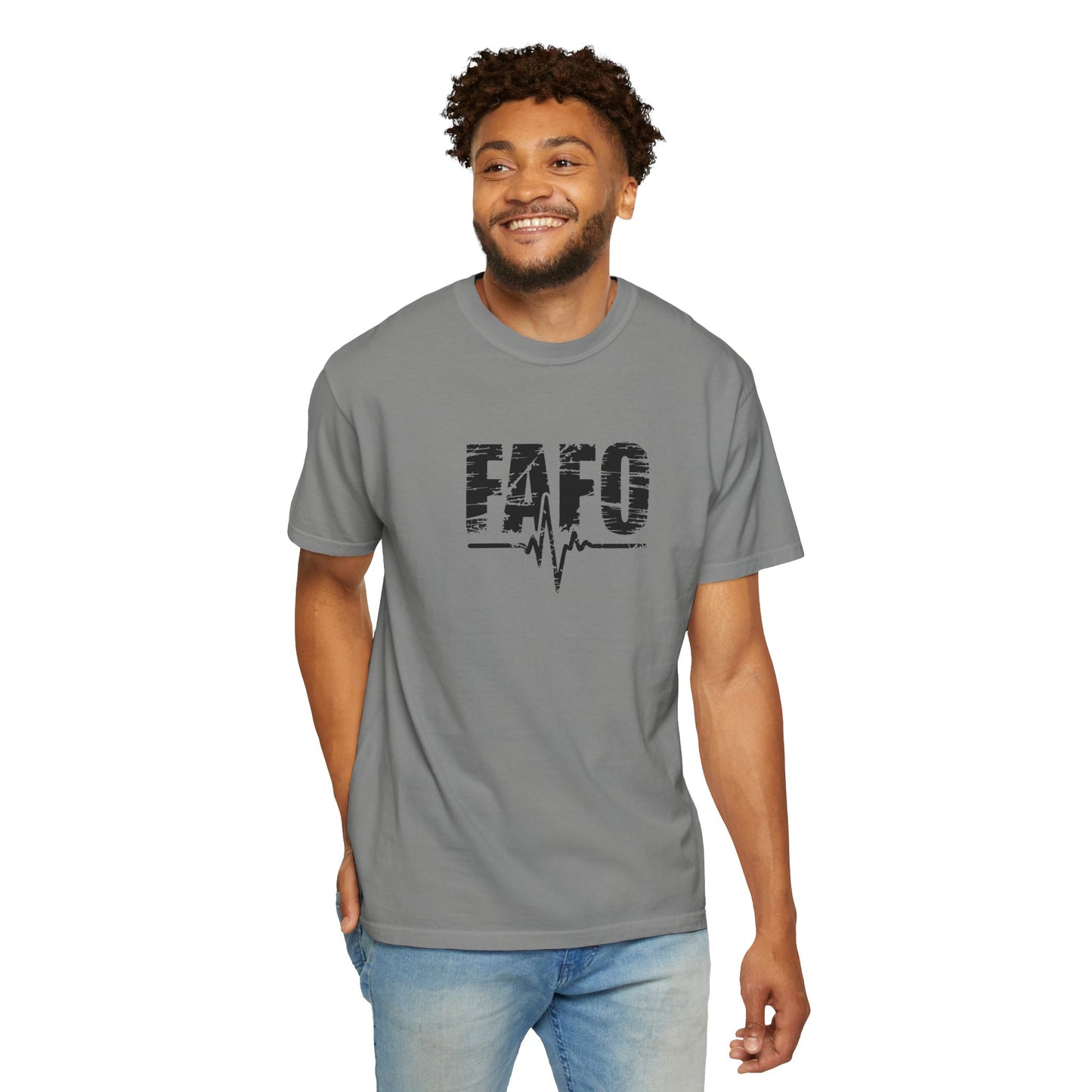 Unisex Garment-Dyed T-Shirt – "FAFO" Graphic Tee for Casual Vibes
