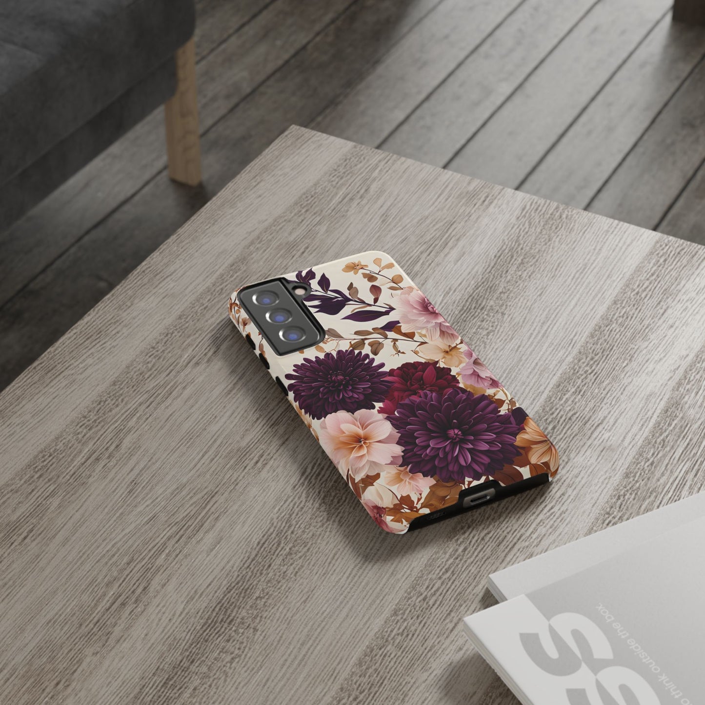 Floral Tough Phone Case - Elegant Design for iPhones & Androids