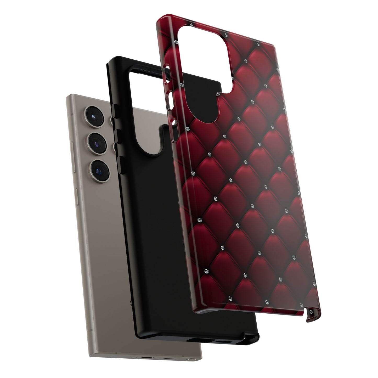 Luxurious Red Leather Phone Case – Stylish Protection for Your Device