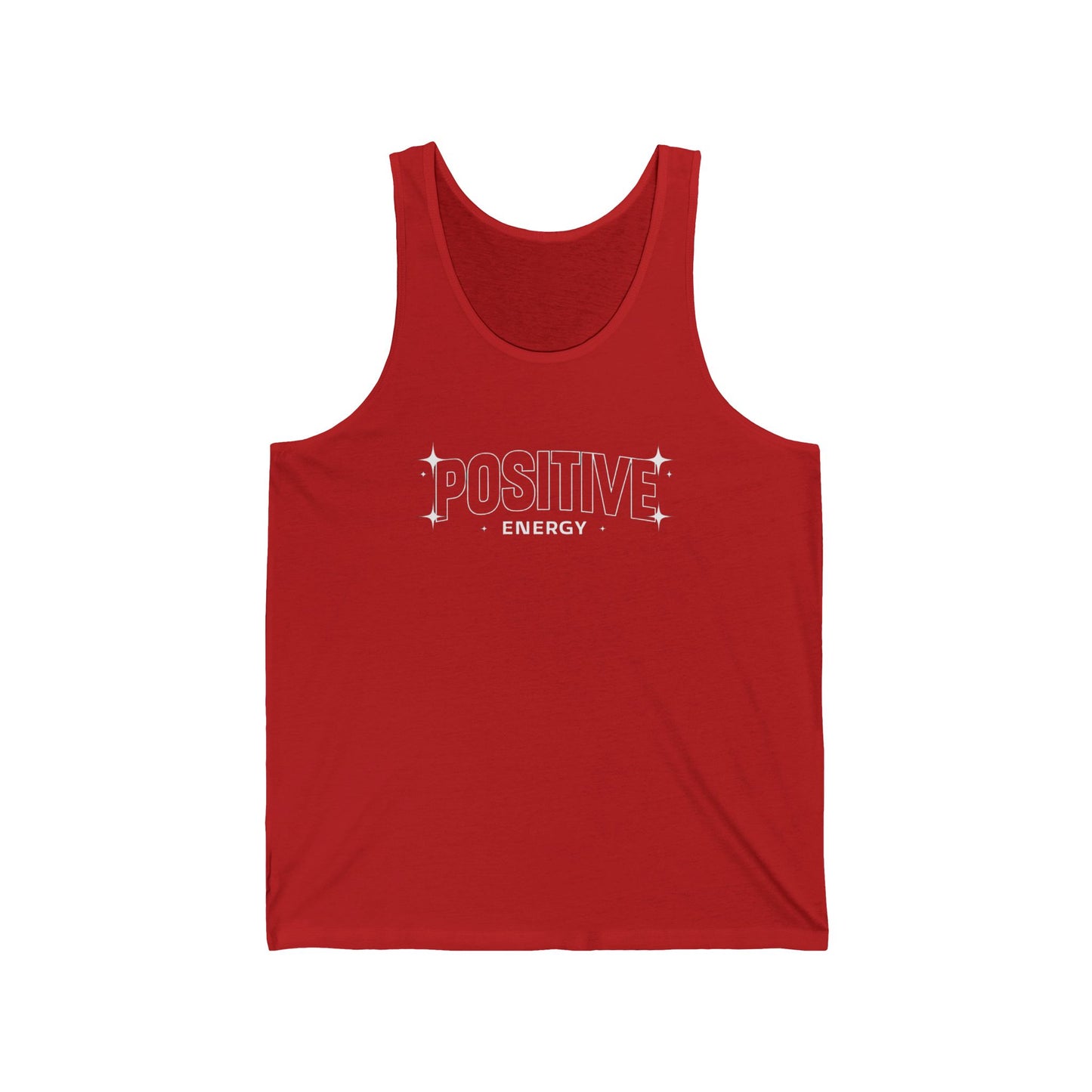 Positive Energy Unisex Jersey Tank - Motivational Summer Fitness Top