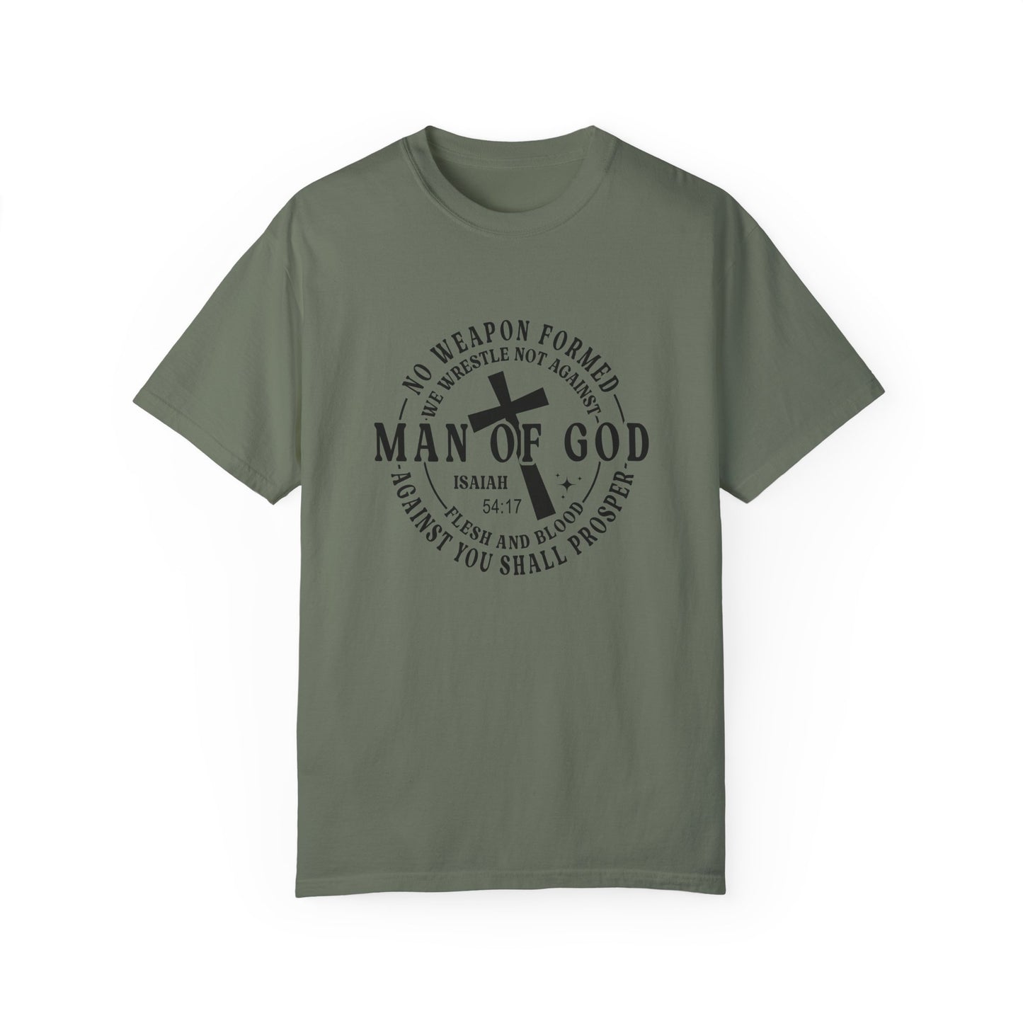 Man of God Inspirational T-Shirt | Unisex Garment-Dyed Tee for Faith and Strength