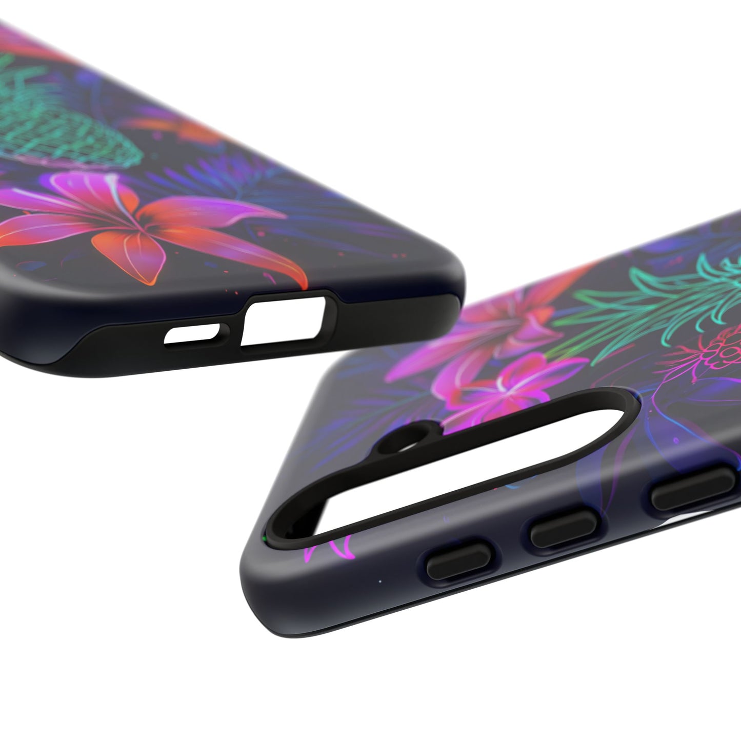 Tough Cases - Tropical Neon Floral iPhone Case
