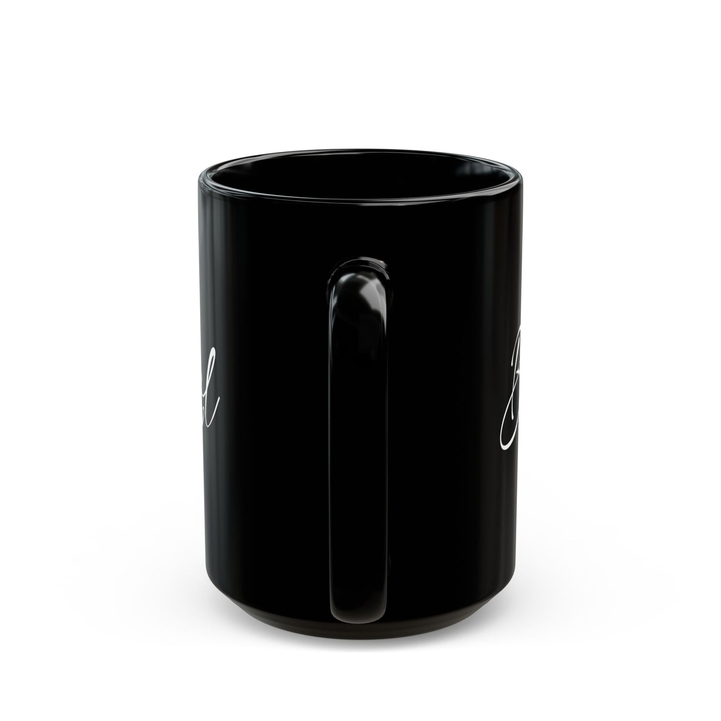 Inspirational Black 15oz Mug - "Be Real Not Perfect" - Motivational Coffee Cup