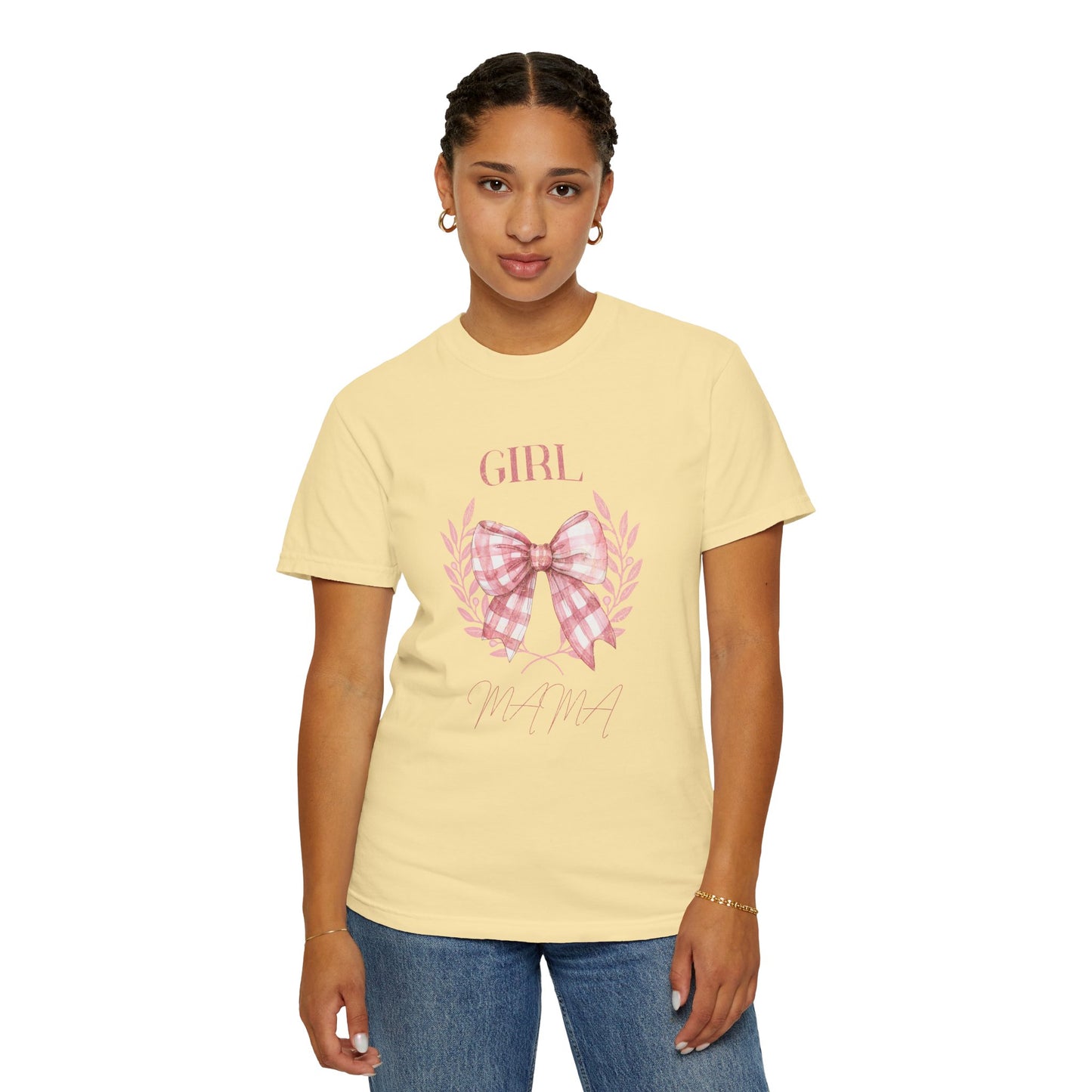 Girl Mama T-Shirt | Floral Bow Design | Perfect for Mother's Day Coquette